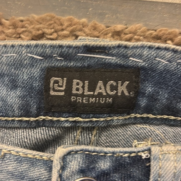 Black Premium Mens size 30waist jeans Distressed black mesh Light wash No flaws - Picture 6 of 11